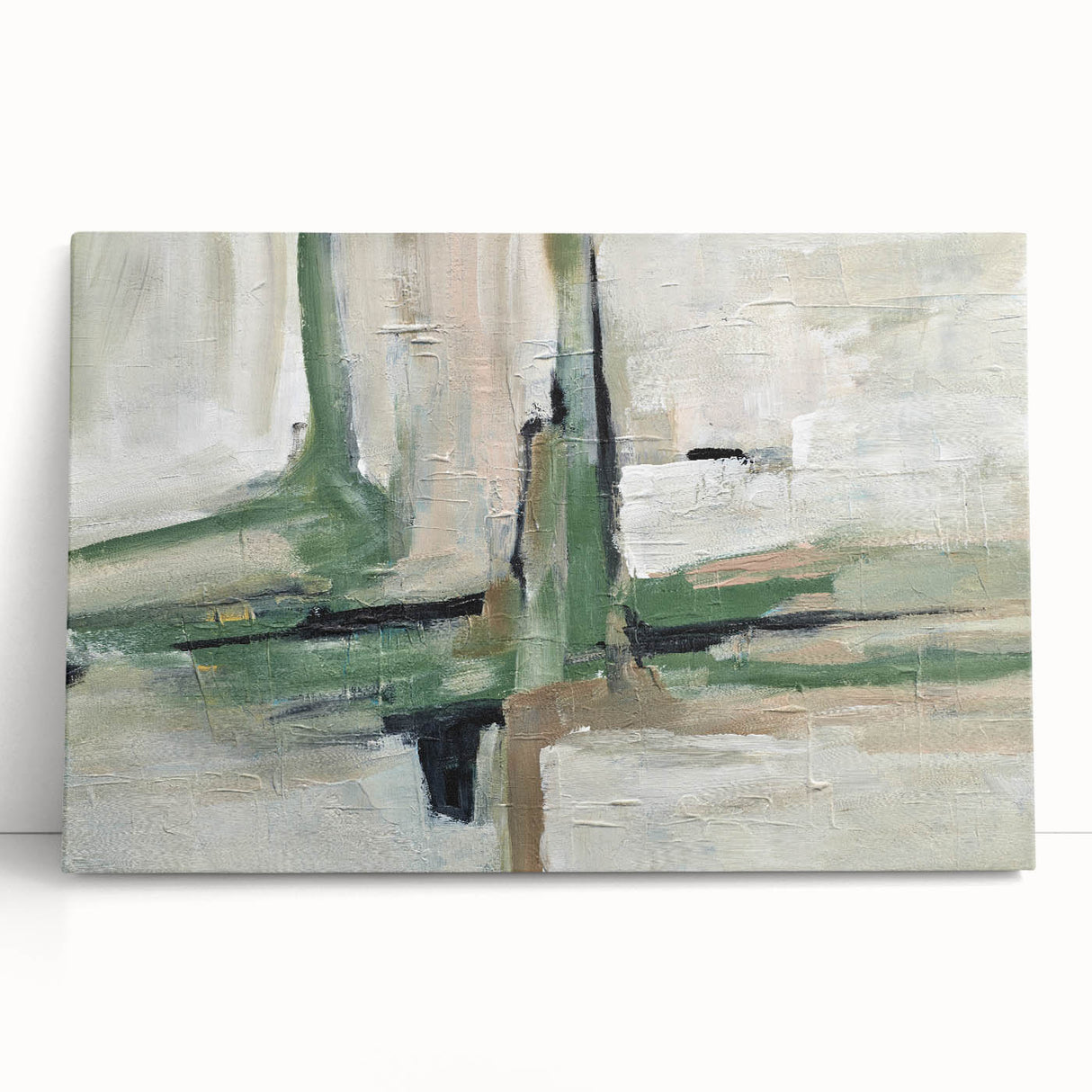 Minimal Sage Balance – Geometric Abstract Art Prints for Interiors