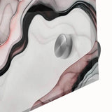 Luxury Abstract Wall Art – Black, White & Blush Pink Canvas