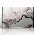Luxury Abstract Wall Art – Black, White & Blush Pink Canvas