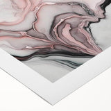 Luxury Abstract Wall Art – Black, White & Blush Pink Canvas