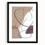 Earthen Harmony Abstracts – Neutral Minimalist Line Art Wall Print