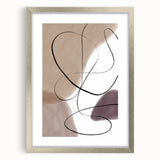 Earthen Harmony Abstracts – Neutral Minimalist Line Art Wall Print