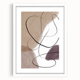 Earthen Harmony Abstracts – Neutral Minimalist Line Art Wall Print