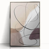 Earthen Harmony Abstracts – Neutral Minimalist Line Art Wall Print