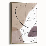 Earthen Harmony Abstracts – Neutral Minimalist Line Art Wall Print