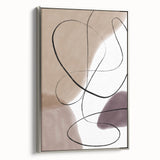 Earthen Harmony Abstracts – Neutral Minimalist Line Art Wall Print