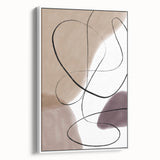 Earthen Harmony Abstracts – Neutral Minimalist Line Art Wall Print
