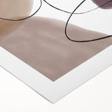 Earthen Harmony Abstracts – Neutral Minimalist Line Art Wall Print