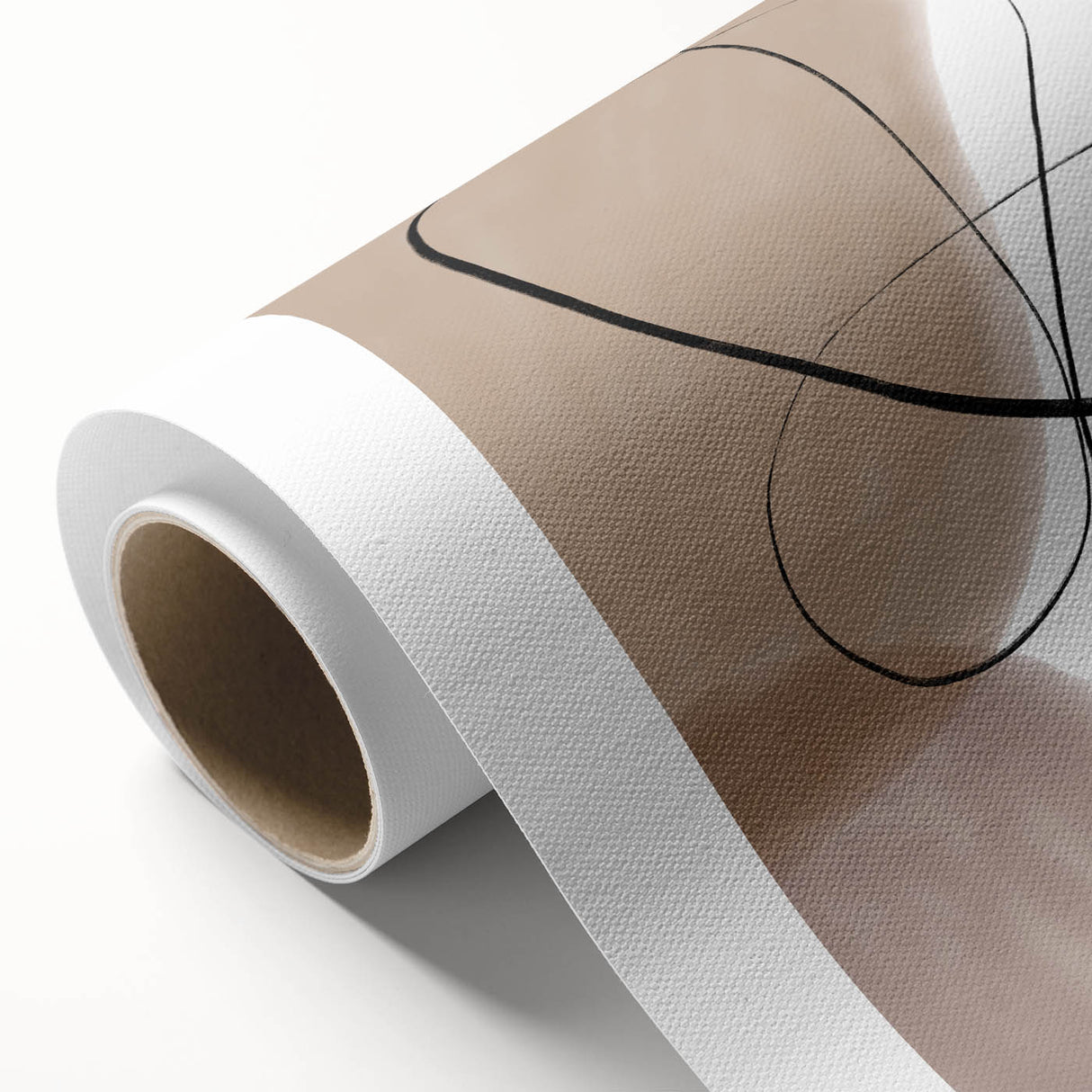 Earthen Harmony Abstracts – Neutral Minimalist Line Art Wall Print