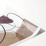 Earthen Harmony Abstracts – Neutral Minimalist Line Art Wall Print