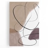 Earthen Harmony Abstracts – Neutral Minimalist Line Art Wall Print