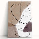 Earthen Harmony Abstracts – Neutral Minimalist Line Art Wall Print