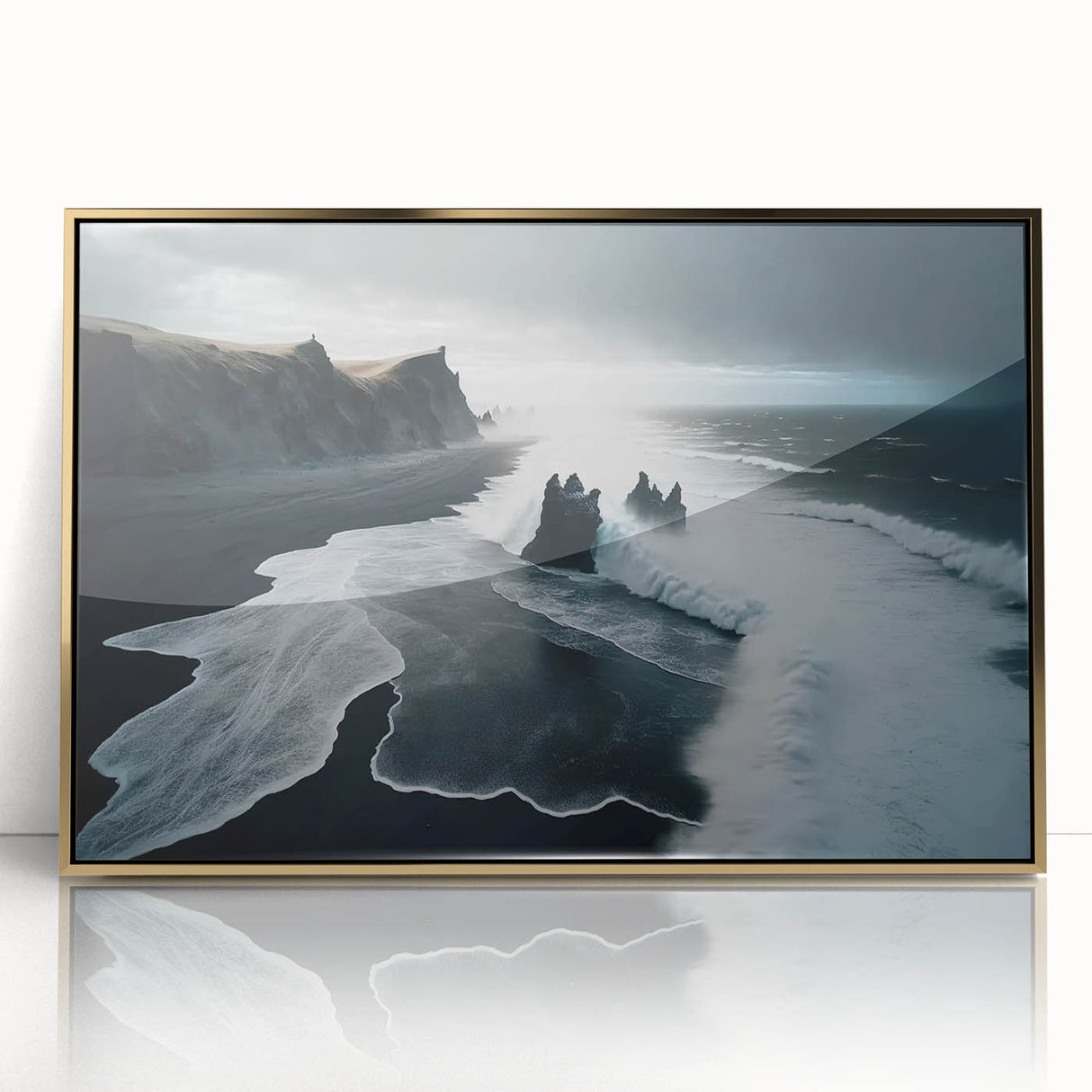 Stormy Black Sand Beach – Fine Art Ocean Photography