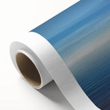 Minimalist Coastal Landscape Art – Wooden Pier Over Calm Blue Sea