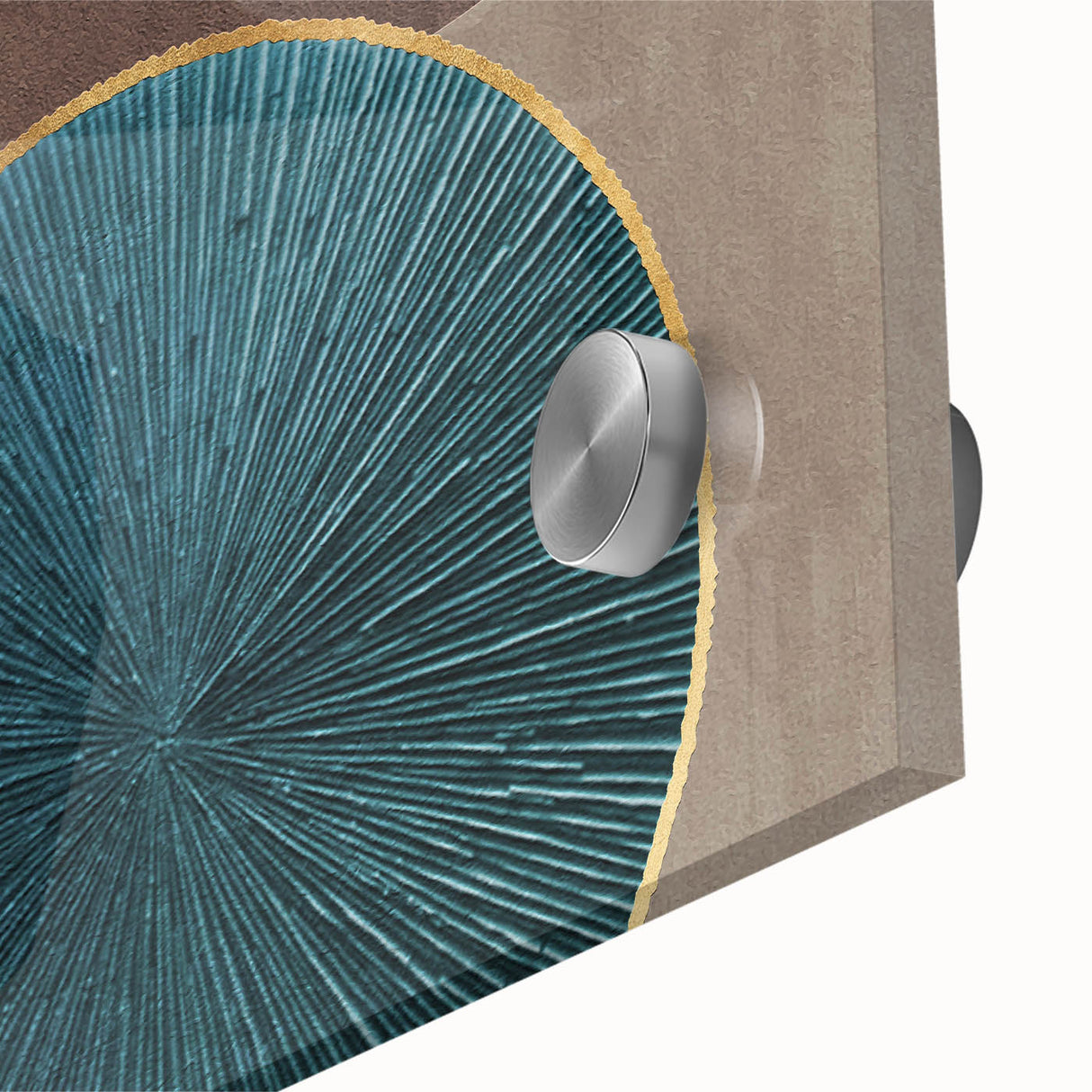 Abstract Art for Sale - Teal and Brown Geometric Canvas Print