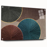 Abstract Art for Sale - Teal and Brown Geometric Canvas Print