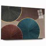 Abstract Art for Sale - Teal and Brown Geometric Canvas Print