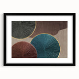 Abstract Art for Sale - Teal and Brown Geometric Canvas Print