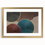 Abstract Art for Sale - Teal and Brown Geometric Canvas Print