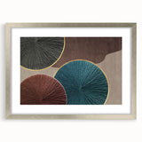 Abstract Art for Sale - Teal and Brown Geometric Canvas Print