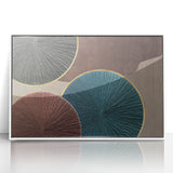 Abstract Art for Sale - Teal and Brown Geometric Canvas Print