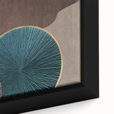 Abstract Art for Sale - Teal and Brown Geometric Canvas Print