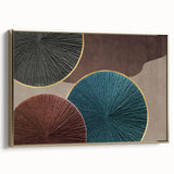 Abstract Art for Sale - Teal and Brown Geometric Canvas Print