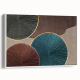 Abstract Art for Sale - Teal and Brown Geometric Canvas Print