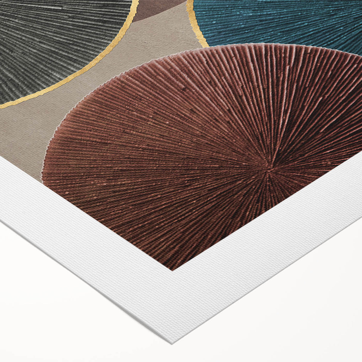 Abstract Art for Sale - Teal and Brown Geometric Canvas Print