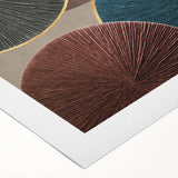 Abstract Art for Sale - Teal and Brown Geometric Canvas Print