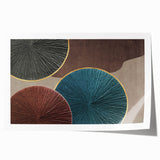 Abstract Art for Sale - Teal and Brown Geometric Canvas Print