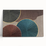 Abstract Art for Sale - Teal and Brown Geometric Canvas Print