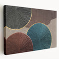 Abstract Art for Sale - Teal and Brown Geometric Canvas Print