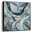 Calming Landscape Acrylic Prints – Navy & Gold Abstract Art