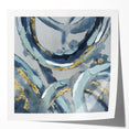 Calming Landscape Acrylic Prints – Navy & Gold Abstract Art