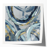 Calming Landscape Acrylic Prints – Navy & Gold Abstract Art
