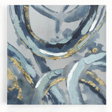 Calming Landscape Acrylic Prints – Navy & Gold Abstract Art
