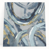 Calming Landscape Acrylic Prints – Navy & Gold Abstract Art