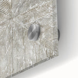 Minimalist Textured Art Pieces – Beige and Gray Radial Line Design