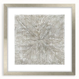 Minimalist Textured Art Pieces – Beige and Gray Radial Line Design