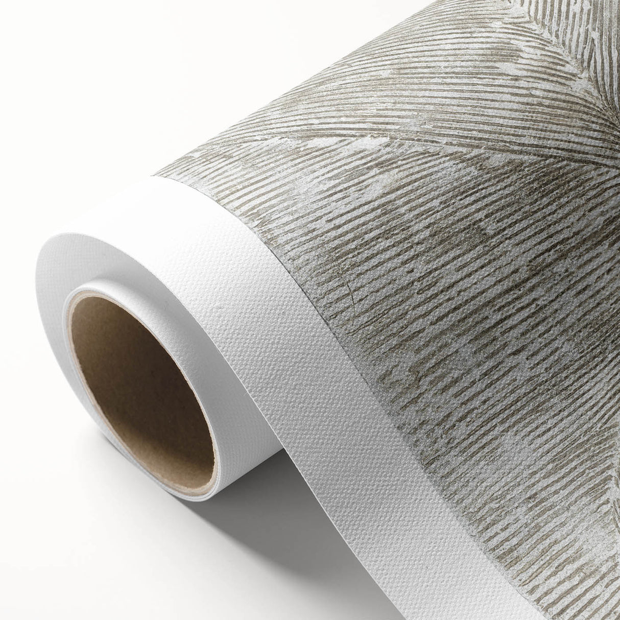 Minimalist Textured Art Pieces – Beige and Gray Radial Line Design