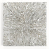 Minimalist Textured Art Pieces – Beige and Gray Radial Line Design