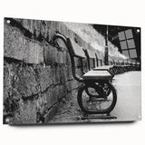 Contemporary Urban Scenery Prints – Vintage Park Bench Art
