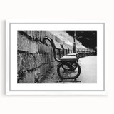 Contemporary Urban Scenery Prints – Vintage Park Bench Art