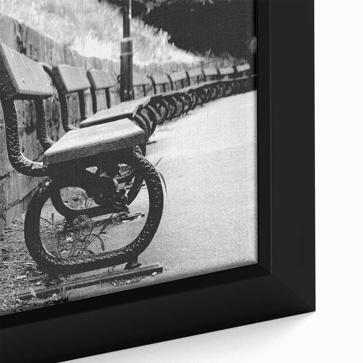 Contemporary Urban Scenery Prints – Vintage Park Bench Art