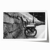 Contemporary Urban Scenery Prints – Vintage Park Bench Art