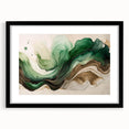 Fluid Acrylic Wall Decor – Green & Earth-Toned Abstract Canvas Art