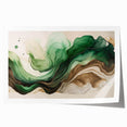 Fluid Acrylic Wall Decor – Green & Earth-Toned Abstract Canvas Art