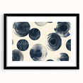 Modern Black and White Geometric Wall Art - Circular Abstract Canvas
