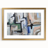 Urban Geometry Flow – Contemporary Abstract Art Pieces in Cool Tones